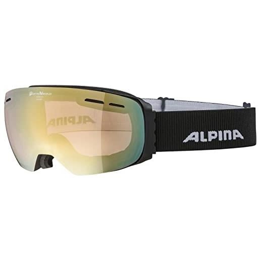 ALPINA granby qvm, occhiali da sci unisex-adulti, black matt, one size