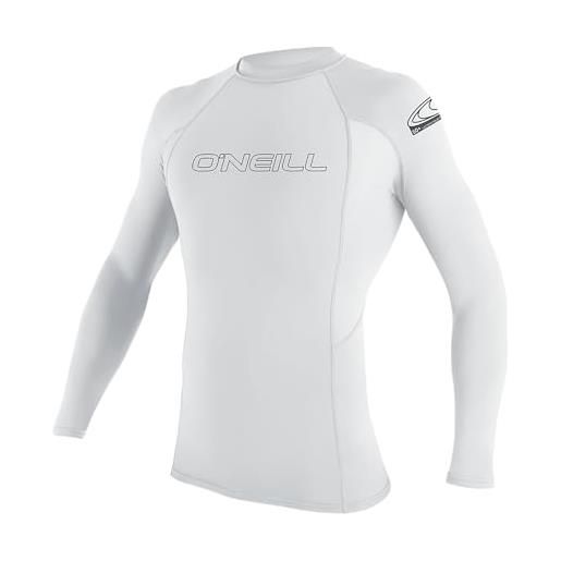 O'NEILL oneill wetsuits - maglia da muta da uomo basic skins crew rash vest, a maniche lunghe, uomo, basic skins l/s crew, nero, l