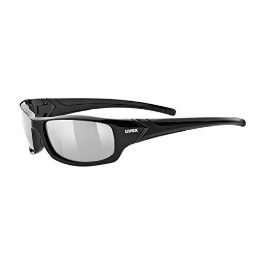 Uvex sportstyle 211, occhiali da sole unisex adulto, white black/silver, one size