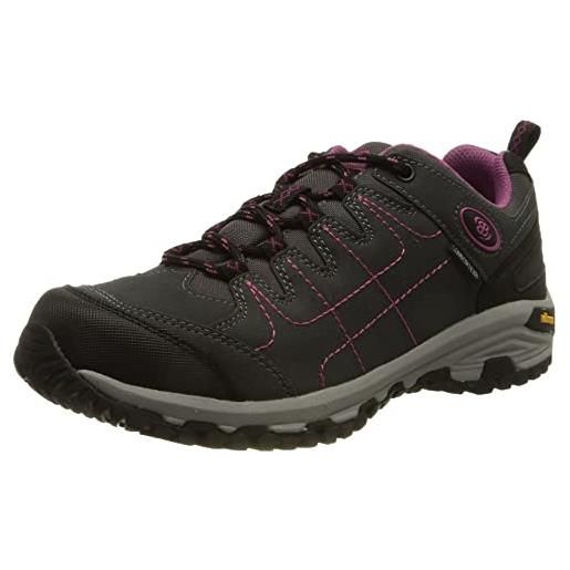 Brütting mount shasta low, scarpe da jogging donna, grigio nero rosa, 38 eu