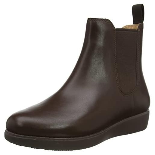 Fitflop sumi chelsea boot waterproof leather, stivali donna, marrone cioccolato, 37 eu