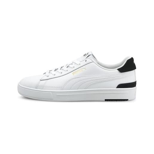 PUMA serve pro, scarpe da ginnastica unisex-adulto, bianco white white team gold black, 40.5 eu