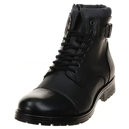 JACK & JONES jfwalbany leather sts, chukka boots uomo, nero(anthracite anthracite), 42 eu
