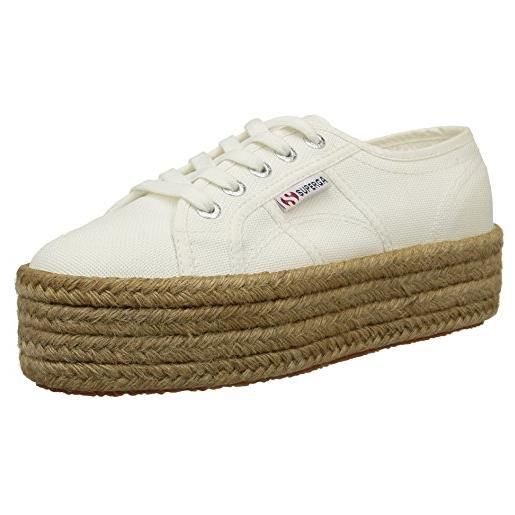 Superga 2790 cotropew - scarpe da ginnastica basse donna, bianco (white 901), 42 1/2 eu, pair