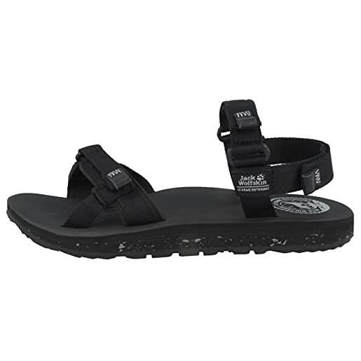 Jack Wolfskin outfresh sandal w, sandlai sportivi donna, nero (black/light grey 6078), 39.5 eu
