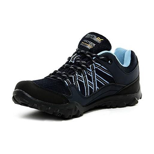 Regatta chaussures techniques de marche basses edgepoint iii, scarpe da passeggio donna, nero/beaujolais, 42 eu