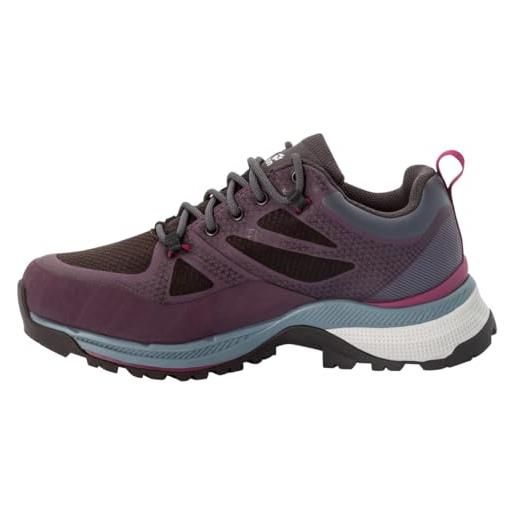 Jack Wolfskin force striker texapore low w, scarpe da trekking donna, viola grigio, 40.5 eu