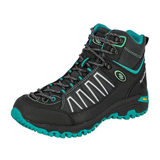 Brütting mount meloni scarpe da arrampicata alta unisex - adulto, nero/arancione/blu, 39 eu