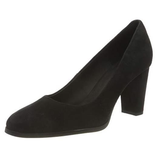 Clarks kaylin cara, scarpe con tacco, donna, nero (black sde), 42 eu