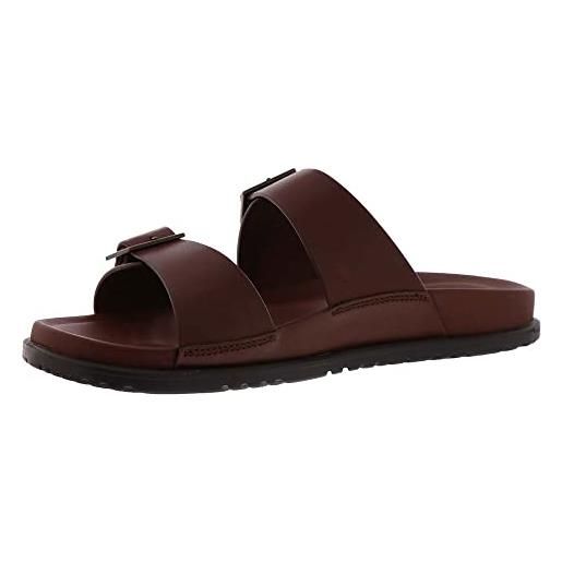 UGG wainscott buckle slide, slippers uomo, nero (black leather), 42 eu