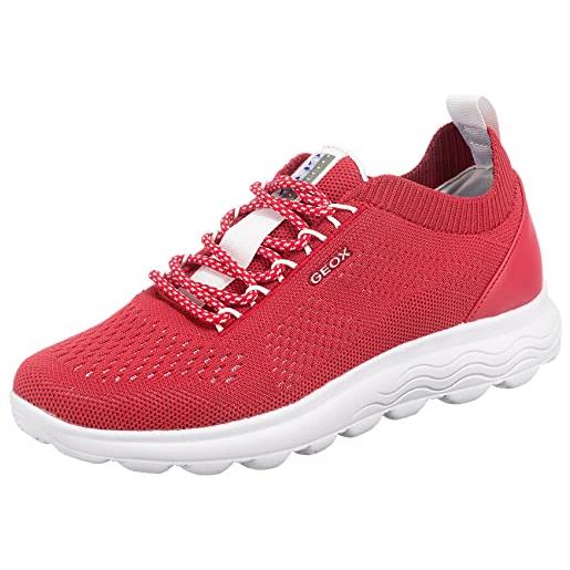 Geox d spherica a, sneakers donna, rosso (red), 35 eu