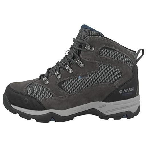 Hi-tec storm waterproof, stivali da escursionismo alti uomo, grigio (charcoal/grey/majolica blue), 41 eu