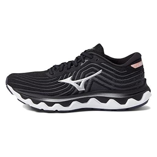 Mizuno wave horizon 6, scarpe da ginnastica donna, nero/argento, 41 eu larga