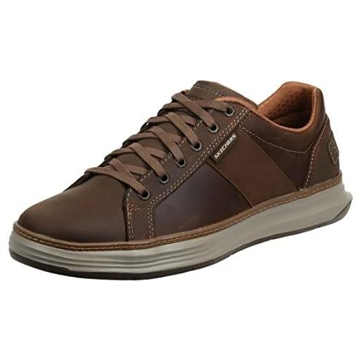 Skechers moreno - winsor, scarpe uomo, marrone braun dark brown cdb, 44 eu