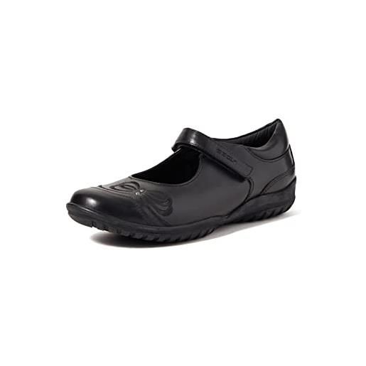 Geox jr shadow c, ballerine con cinturino alla caviglia, nero (black c9999), 40 eu