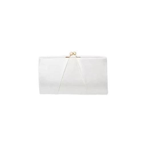 Swanky Swans mira satin classic frame bag - pochette da giorno donna, black, 5.1x12x20.8 cm (w x h l)