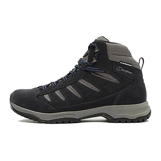 Berghaus explorer active m gore-tex walking boots, stivali da escursionismo alti donna, nero (black/dark grey bk2), 38 eu