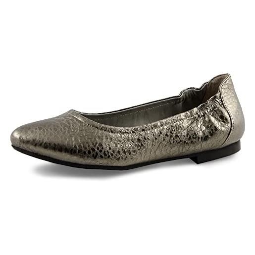 Marc Shoes aurelia, ballerine donna, nero (suede lamina black 00856), 36 eu