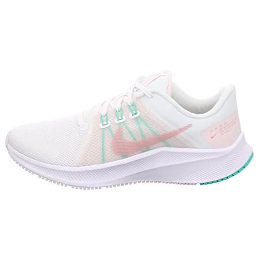 Nike wmns quest 4, sneaker donna, bianco e rosa, 41 eu
