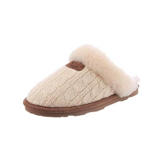 Bearpaw effie, pantofole donna, bianco (linen 379), 40 eu