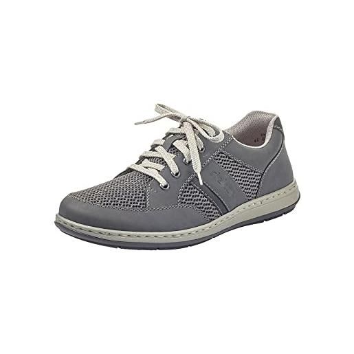 Rieker frühjahr/sommer 17310, scarpe stringate derby uomo, grigio (blei/blei/black 45), 44 eu