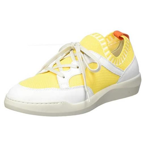 Softinos beae565sof, sneaker infilare donna, multicolor (bianco/giallo 000), 37 eu