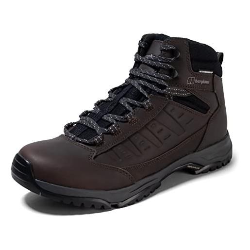 Berghaus expeditor ridge 2.0 walking boots, stivali da escursionismo alti uomo, nero (black/red b59), 45.5 eu
