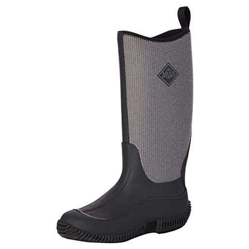 Muck Boots hale, stivali in gomma donna, nero w fuzzy a spina di pesce, 39/40 eu