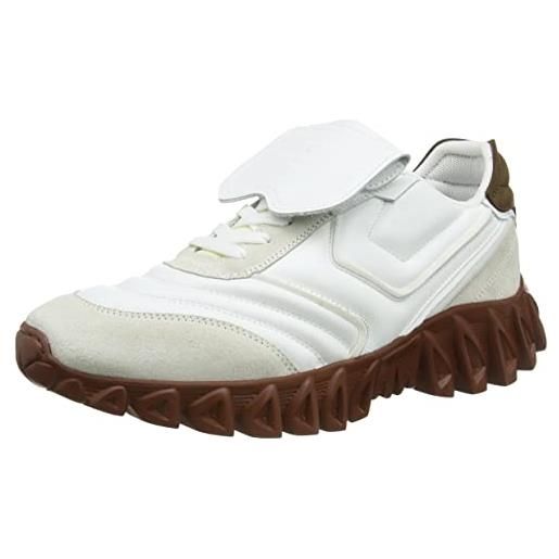 PANTOFOLA D'ORO 1886 sneakerball, scarpe con lacci uomo, bianco/marr, 42 eu