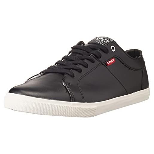 Levi's legno, sneakers uomo, nero regolare, 47 eu