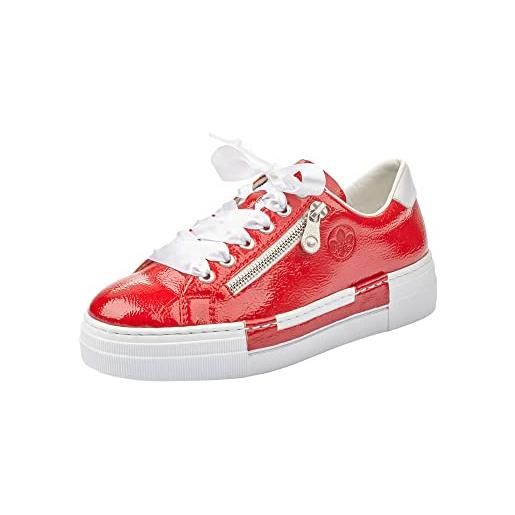 Rieker spring/summer n49c2, scarpe da ginnastica donna, red, 41 eu