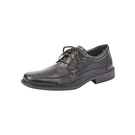 Rieker b0812, scarpe stringate derby uomo, nero (nero/schwarz), 46 eu x-larga