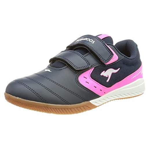 KangaROOS k5-court v, scarpe da ginnastica donna, dk navy neon pink, 37 eu