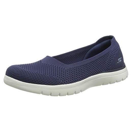 Skechers on-the-go flex, scarpe con tacco donna, blue navy nvy, 35.5 eu