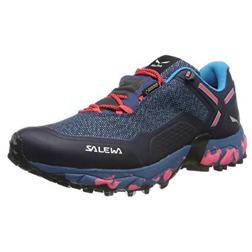 Salewa ws speed beat gore-tex scarpe da trail running, patriot blue/fluo coral, 36.5 eu