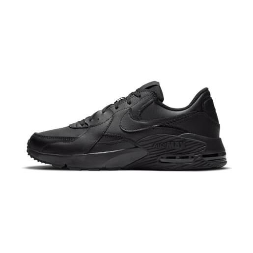 Nike air max excee leather, scarpe da ginnastica uomo, nero (black/black-black-lt smoke gre), 42.5 eu