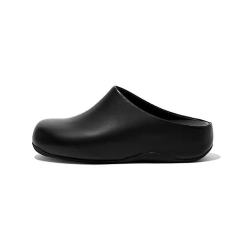 Fitflop shuv leather, zoccoli donna, black 268 001, 37 eu