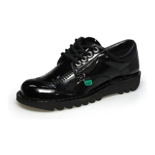 Kickers kick lo core, scarpe stringate basse derby donna, nero (black), 42 eu
