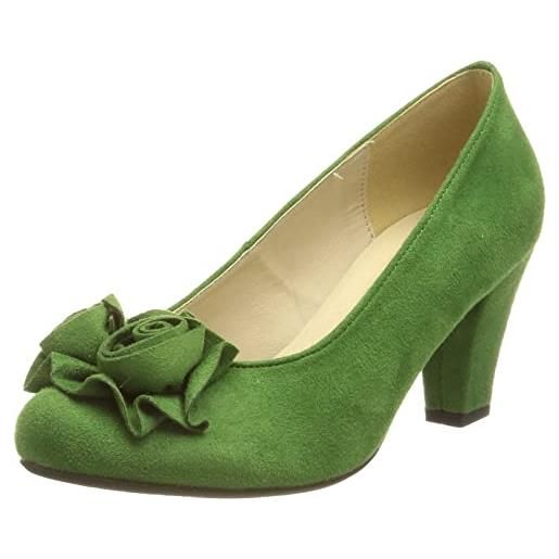 Andrea Conti 1000762, scarpe décolleté donna, verde erba verde 199, 36 eu