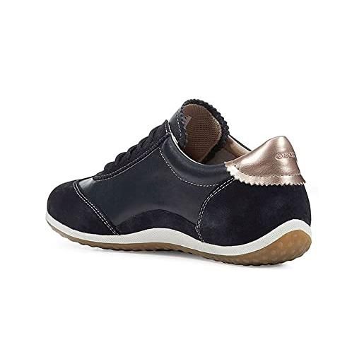 Geox d vega a, sneakers donna, blu (navy), 36 eu