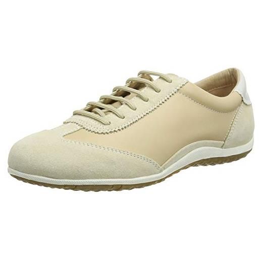 Geox d vega a, sneakers donna, bianco (off white/white), 39 eu