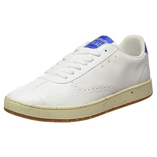 PANTOFOLA D'ORO 1886 r-golf low, scarpe con lacci unisex-adulto, bianco/blu, 45 eu