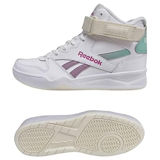 Reebok royal bb4500 hi strap, sneaker donna, ftwr white/infused lilac/semi classic teal, 39 eu