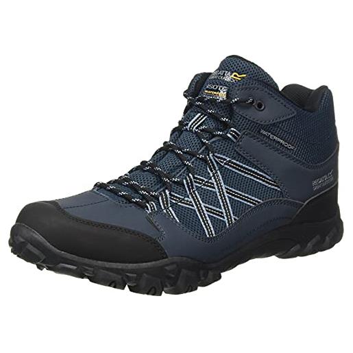 Regatta edgepoint waterproof hiking boot, stivali da escursionismo uomo, marrone (briar/lime punch 824), 39 eu