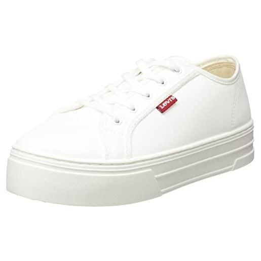 Levi's tijuana, sneaker donna, bianco (regular white), 39 eu