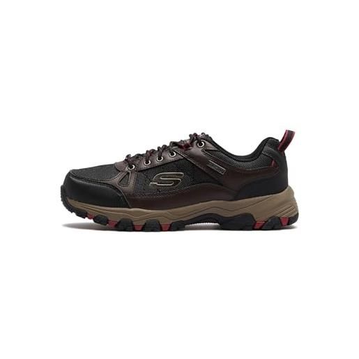 Skechers selmen cormack, scarpe da ginnastica uomo, pelle carbone w maglia sintetica, 48.5 eu