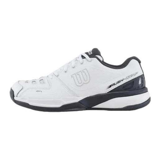Wilson rush comp ltr, scarpe da tennis unisex-adulto, bianco/bianco/grigio, 39 2/3 eu