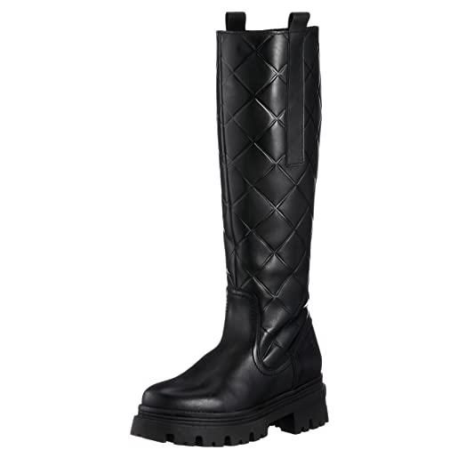 Tamaris 1-1-25633-37, stivali ad altezza ginocchio donna, black struct, 39 eu