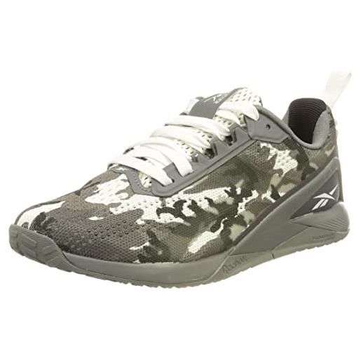 Reebok rothco nano x1, sneaker unisex-adulto, pure grey 6/ftwr white/pure grey 7, 45 eu