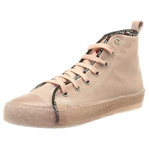 Love Moschino collezione autunno inverno 2021, sneaker donna, rosa, 39 eu